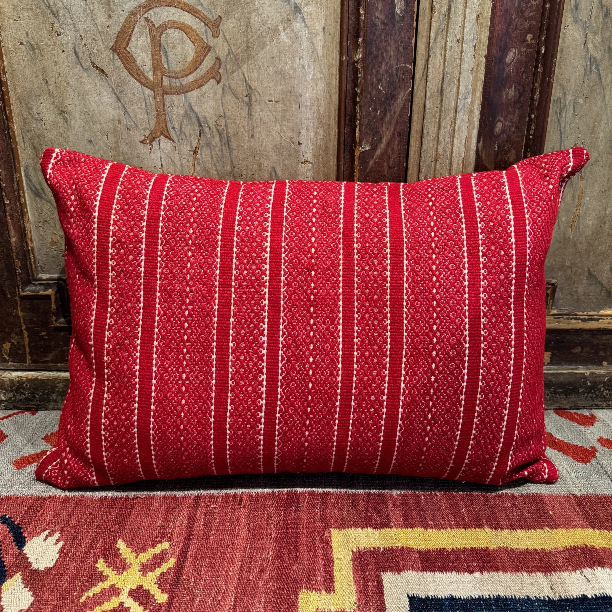 Almohadón de textil antiguo - Imagen 3