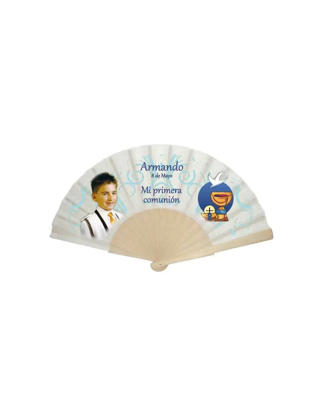 Abanico de Madera para Comunión - Imagen 2