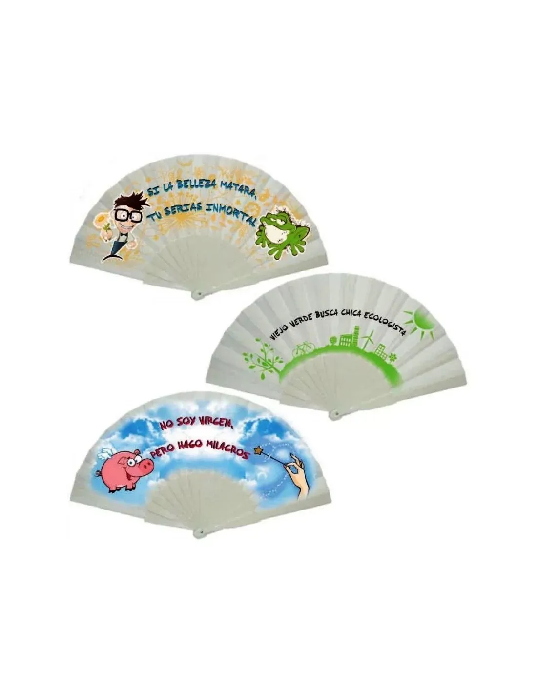 Abanico de Plástico Fiestas y Bromas - Imagen 2