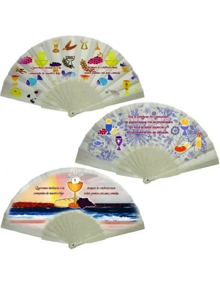 Abanico de Plástico para Comunión - Imagen 2