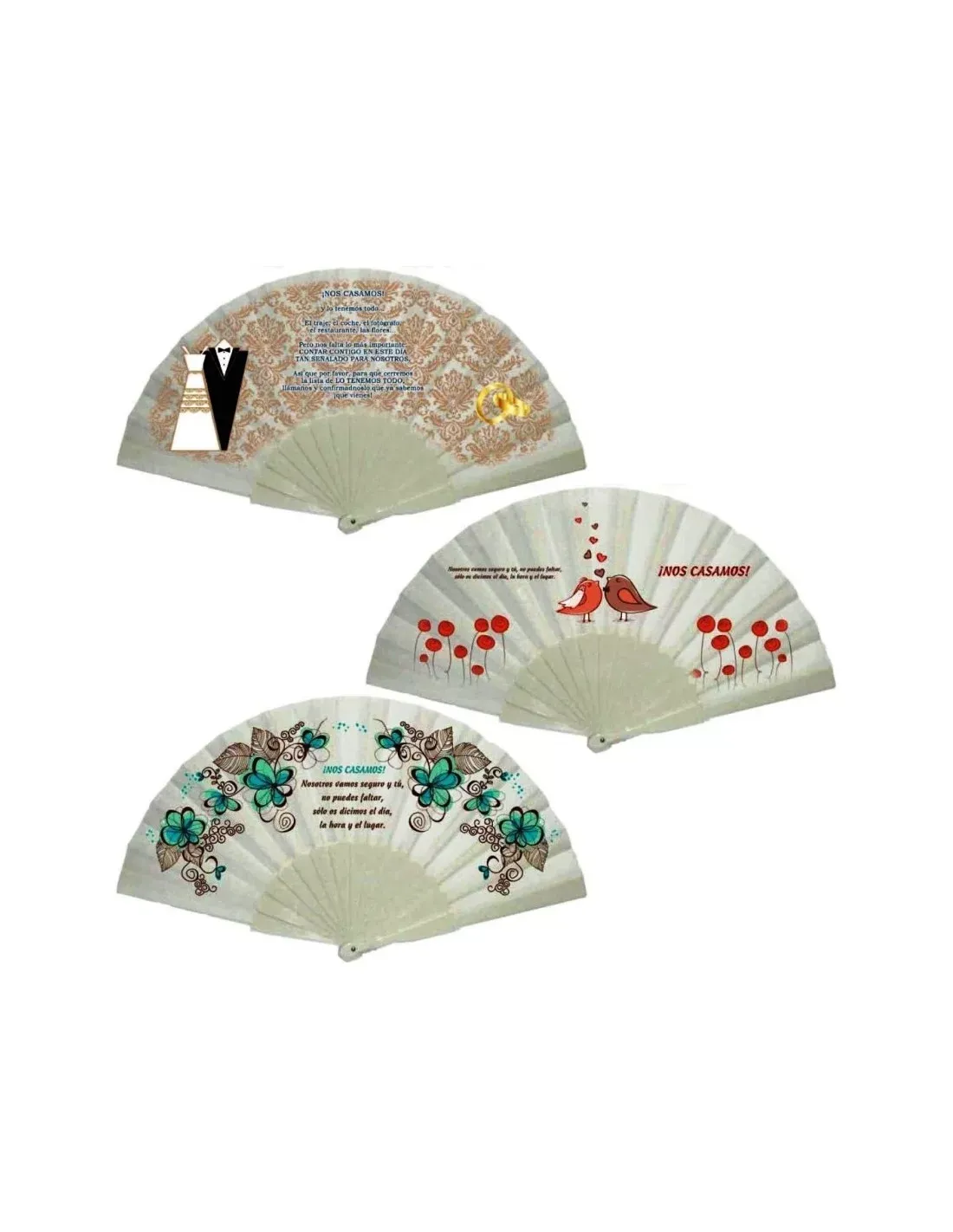 Abanicos de Plástico para Boda